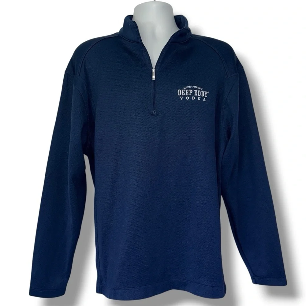 Nike Quarter Zip XL Deep Eddy Vodka Austin Texas Pullover Navy Blue Performance